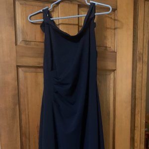 David's Bridal, Navy Blue Floor Length Dress